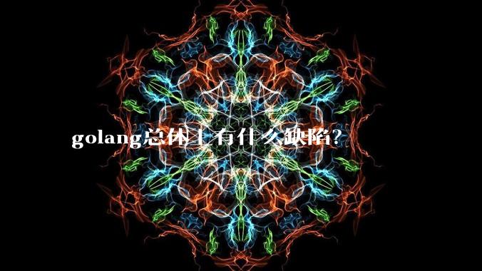 golang总体上有什么缺陷?