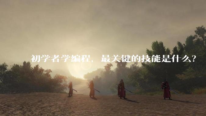 初学者学编程,最关键的技能是什么?