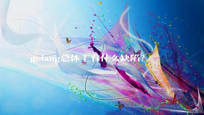 golang总体上有什么缺陷?