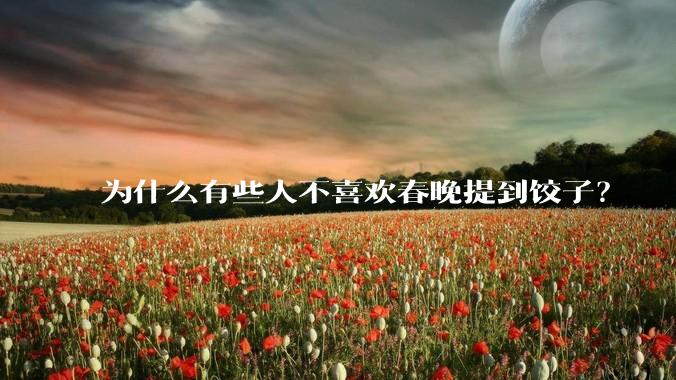 为什么有些人不喜欢春晚提到饺子?