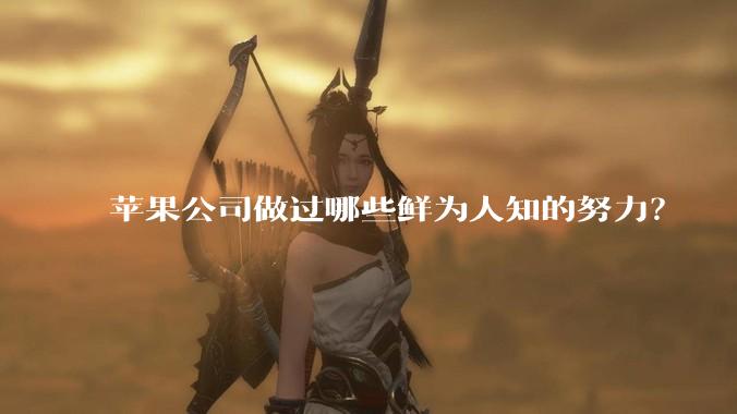 苹果公司做过哪些鲜为人知的努力?