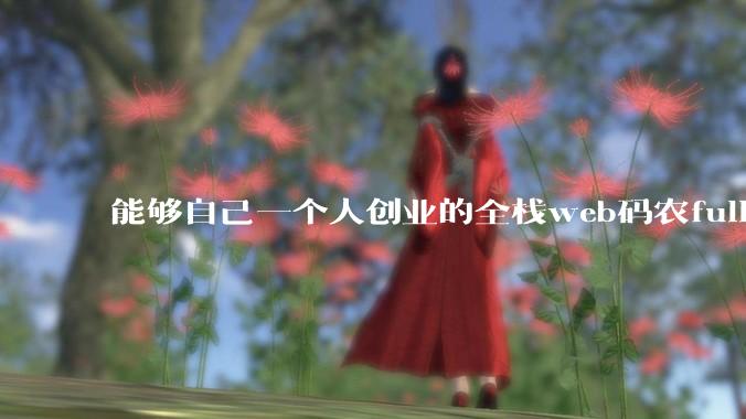 能够自己一个人创业的全栈web码农fullstack developer要会哪些技术?