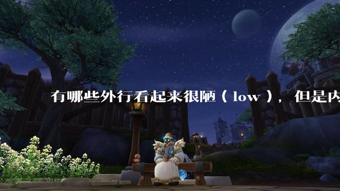 有哪些外行看起来很陋(low),但是内行人却觉得很高大上的东西?