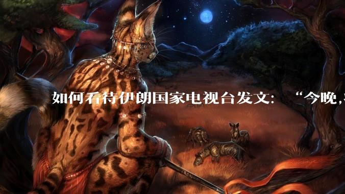 如何看待伊朗国家电视台发文:“今晚,将会发生一件大事,让世界铭记几个世纪。”?