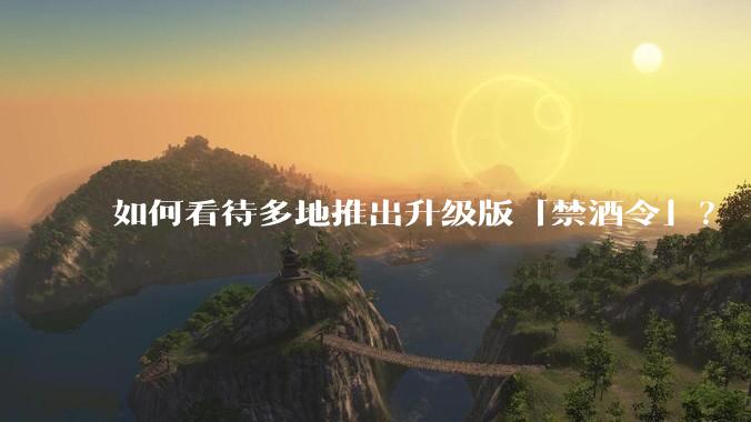 如何看待多地推出升级版「禁酒令」?