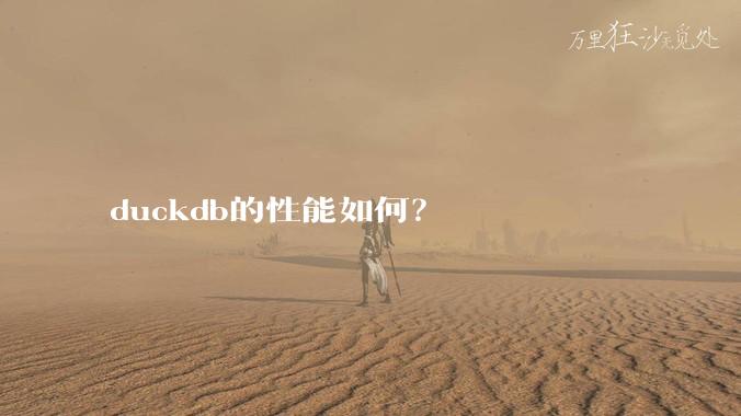 duckdb的性能如何?