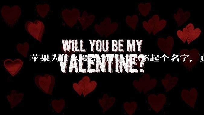 苹果为什么要给每代MacOS起个名字,真以为人们记得住分得清吗?