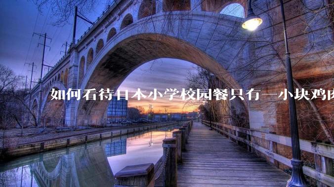 如何看待日本小学校园餐只有一小块鸡肉?