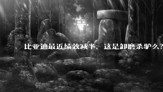 比亚迪最近绩效减半,这是卸磨杀驴么?