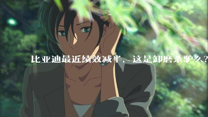 比亚迪最近绩效减半,这是卸磨杀驴么?