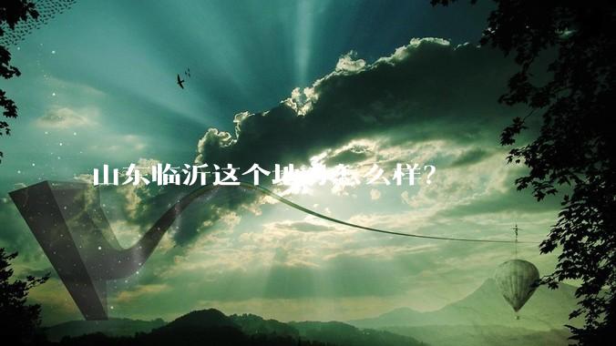 山东临沂这个地方怎么样?