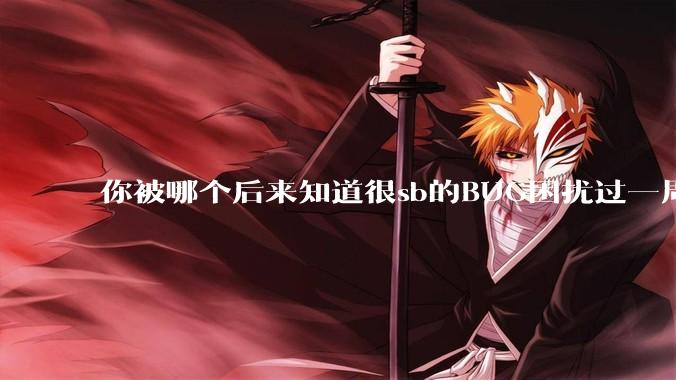 你被哪个后来知道很sb的BUG困扰过一周以上吗?