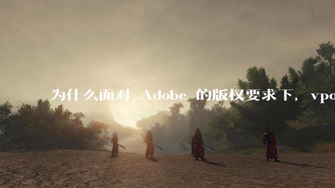 为什么面对 Adobe 的版权要求下,vposy 大神还能从容不迫?