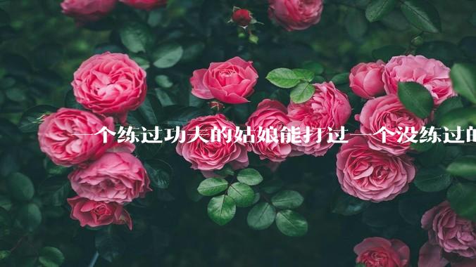 一个练过功夫的姑娘能打过一个没练过的男人吗?