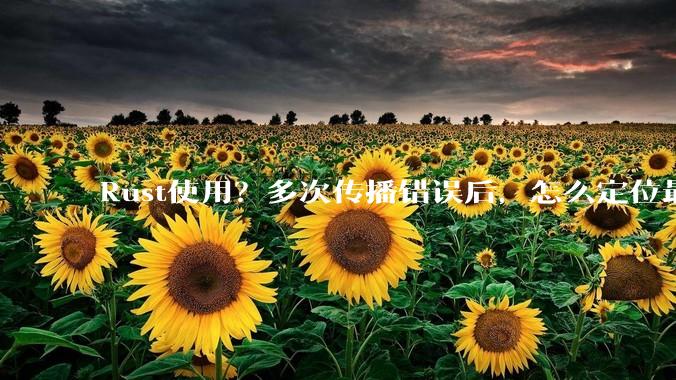 Rust使用?多次传播错误后,怎么定位最开始发生error的地方?