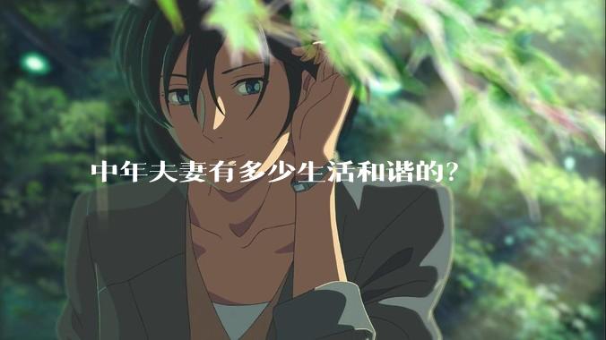 中年夫妻有多少生活和谐的?