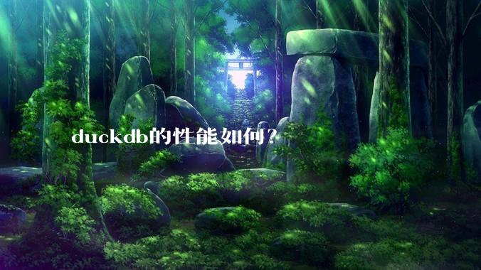 duckdb的性能如何?