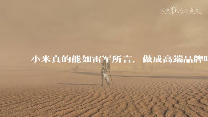 小米真的能如雷军所言,做成高端品牌吗?