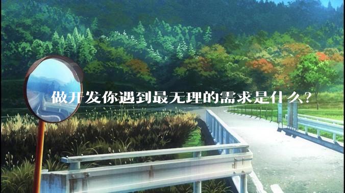 做开发你遇到最无理的需求是什么?