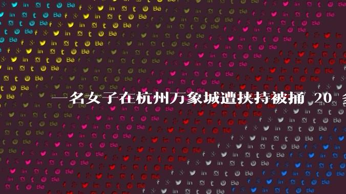 一名女子在杭州万象城遭挟持被捅 20 多刀,隆胸***体救了一命,这反映出哪些公安系统的问题?